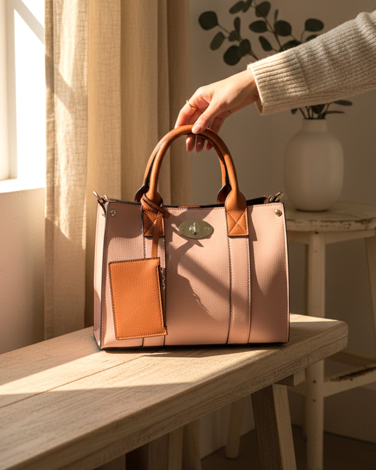 Cameron 3-in-1 Crossbody Satchel – Blush