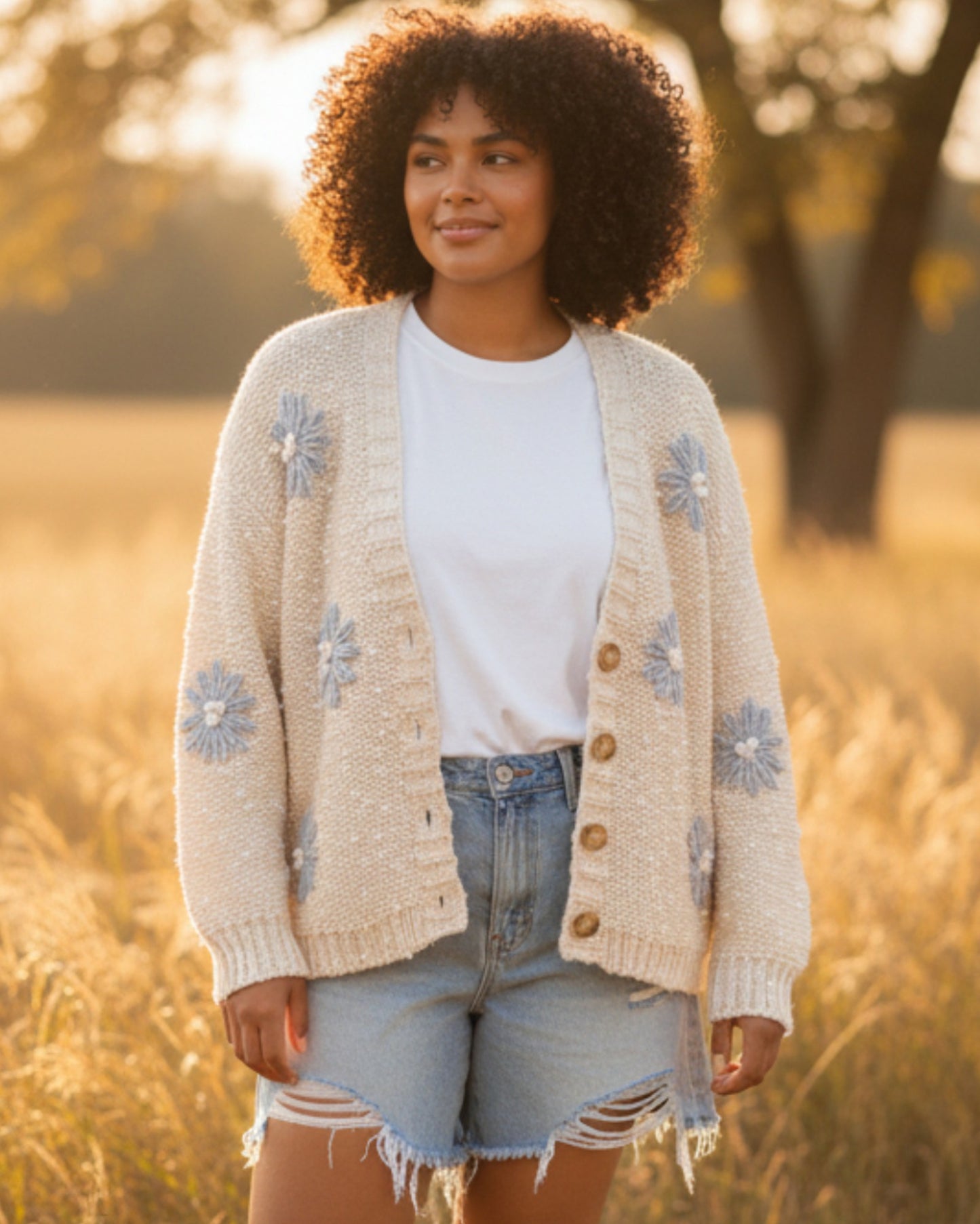 Meadow Daisy Knit Cardigan