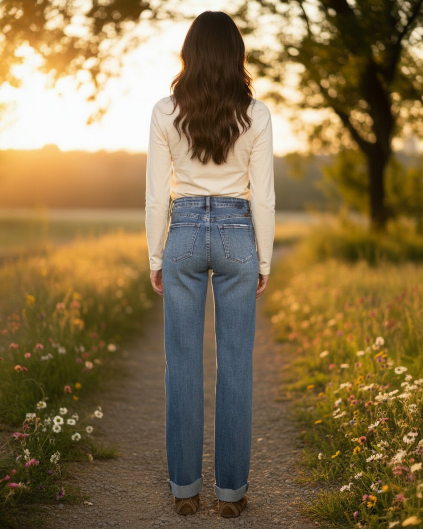 KanCan High Rise True Straight Jeans – Dark Wash