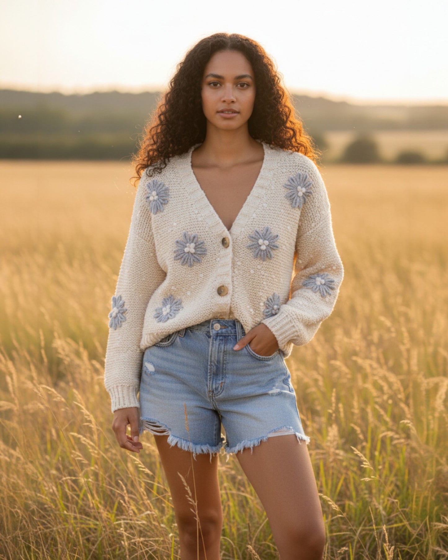 Meadow Daisy Knit Cardigan