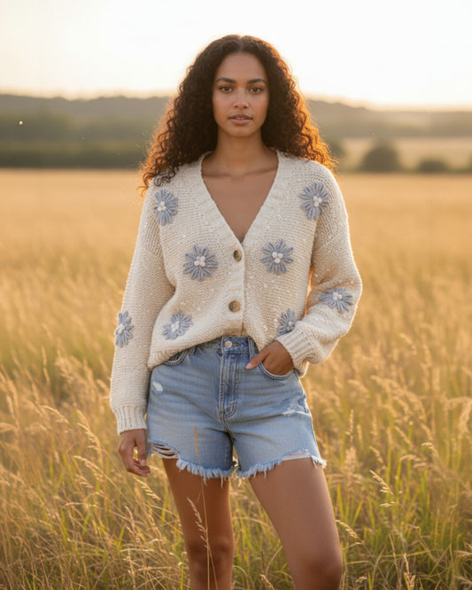 Meadow Daisy Knit Cardigan
