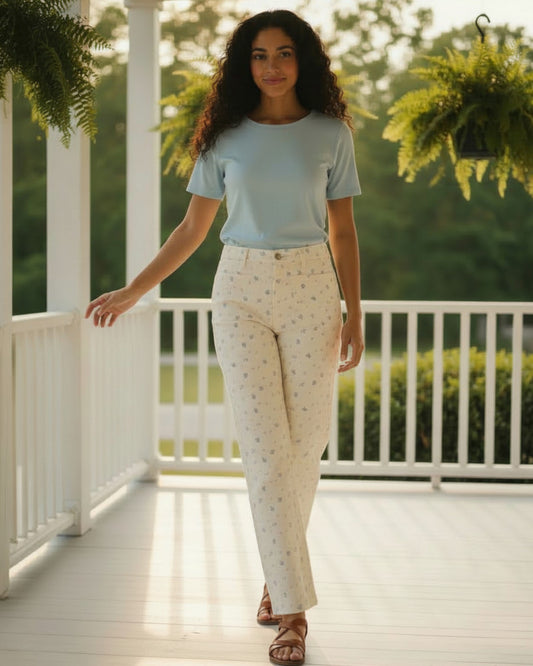 Bluebell Floral Twill Pants