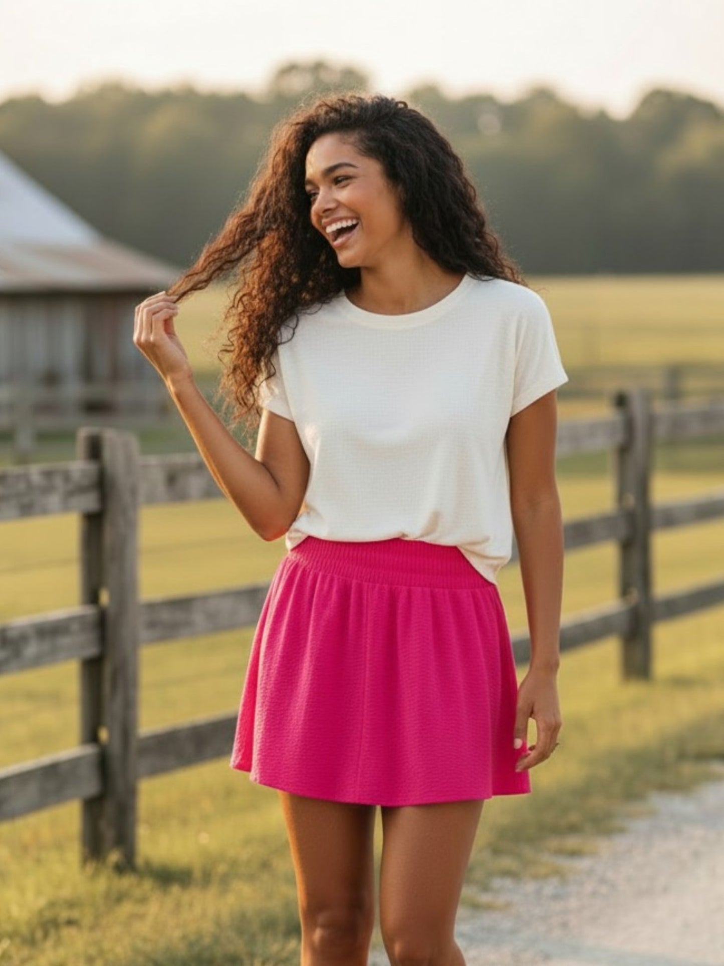 Charlie Hot Pink Skort