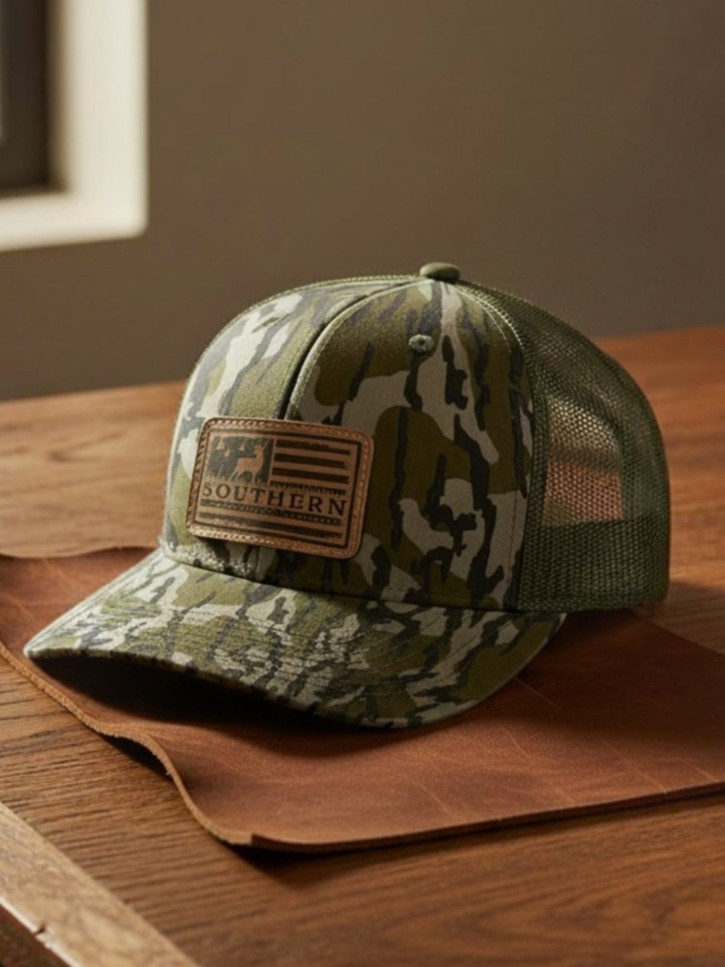 Southern Strut Bottomland Camo Flag Hat