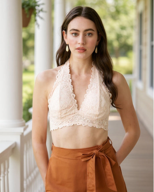 Dolly Lace Halter Bralette