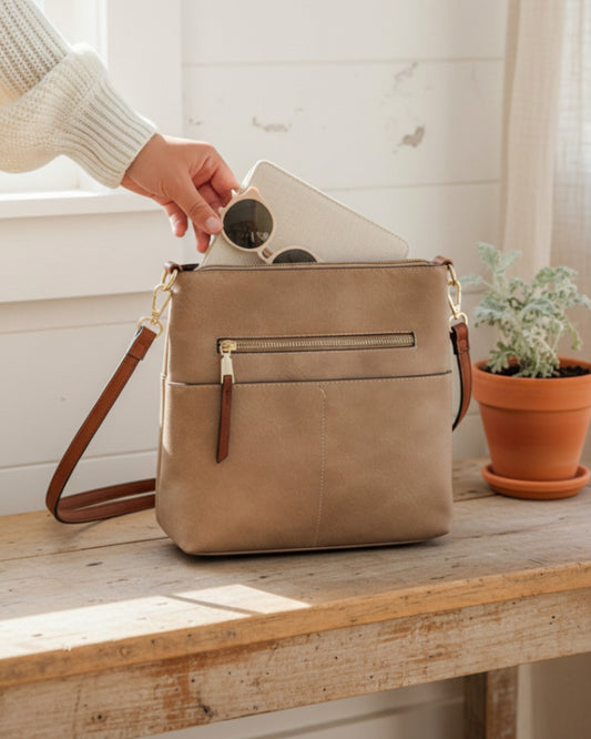 Saddlebrook Everyday Crossbody-Mocha